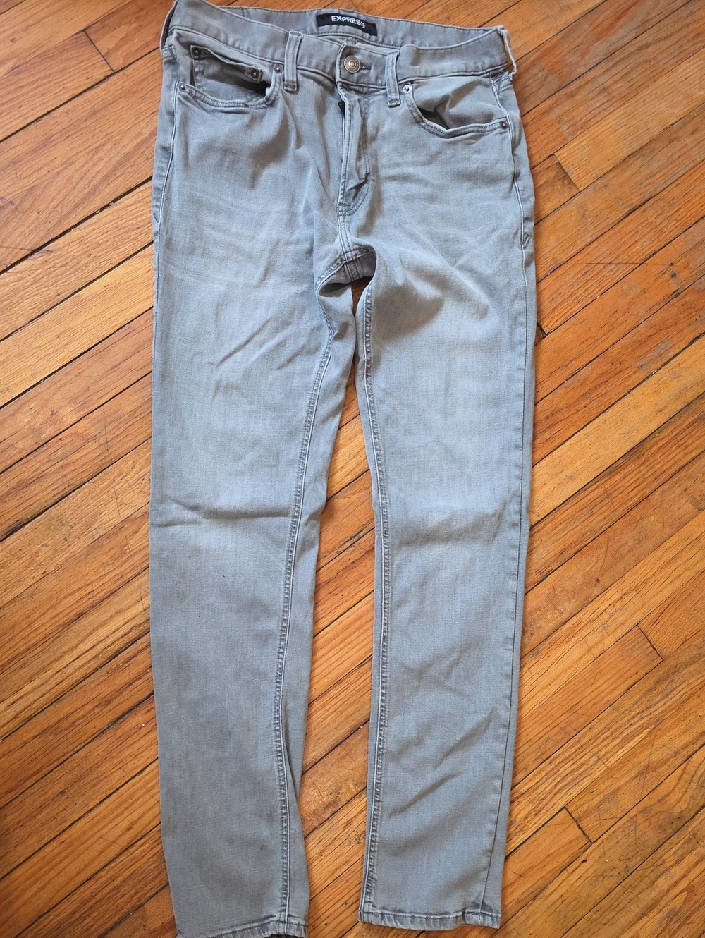 Express Men’s Skinny Jeans in Light Gray